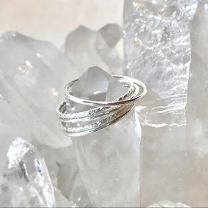 Set of 5 Delicate Sterling Silver Rings